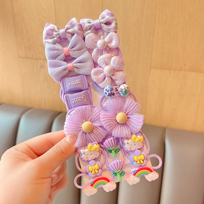 20 vnt. / rinkinys Vaikams mielas animacinis filmukas, gėlėtas lankelis, elastinės plaukų juostelės kūdikių mergaičių minkštos gležtuvės guminės juostelės vaikų plaukų aksesuarai