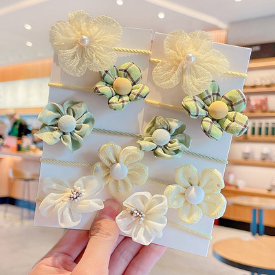 20 vnt. / rinkinys Vaikams mielas animacinis filmukas, gėlėtas lankelis, elastinės plaukų juostelės kūdikių mergaičių minkštos gležtuvės guminės juostelės vaikų plaukų aksesuarai