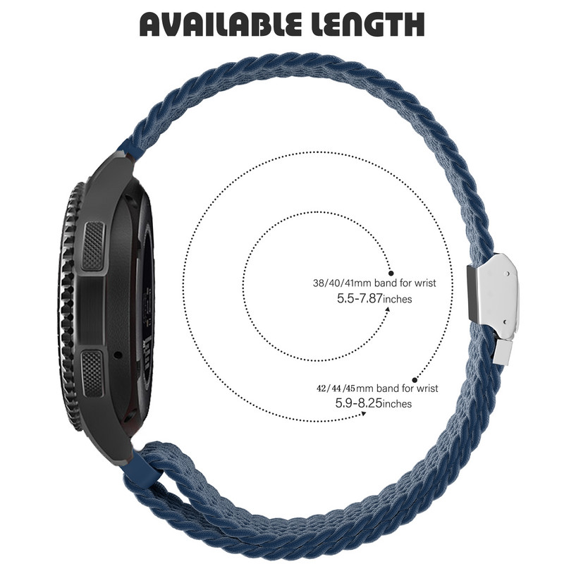 22/20 mm podesiva pletena elastična najlonska traka s petljom za TicWatch Band Pro 3 Ultra GPS /GTX/S2/E2/E3/GTH remen za sport
