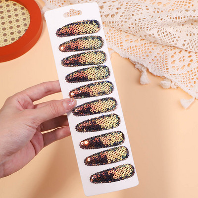 10 buc/set agrafe de păr din metal cu paiete decolorate coreene pentru copii, fete, agrafe de păr lucrate manual, agrafe BB, accesorii pentru păr