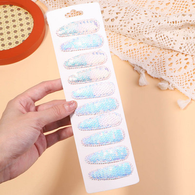 10 buc/set agrafe de păr din metal cu paiete decolorate coreene pentru copii, fete, agrafe de păr lucrate manual, agrafe BB, accesorii pentru păr