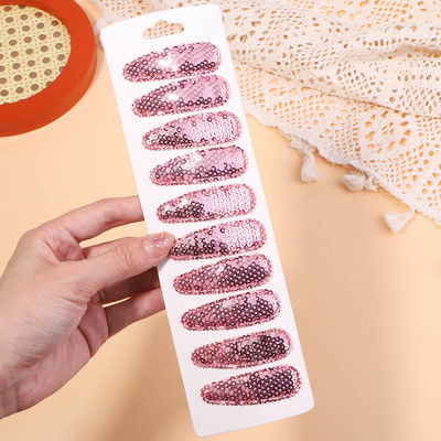 10 buc/set agrafe de păr din metal cu paiete decolorate coreene pentru copii, fete, agrafe de păr lucrate manual, agrafe BB, accesorii pentru păr
