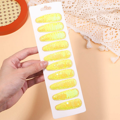 10 buc/set agrafe de păr din metal cu paiete decolorate coreene pentru copii, fete, agrafe de păr lucrate manual, agrafe BB, accesorii pentru păr