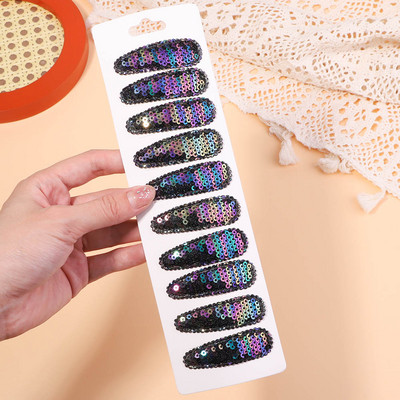 10 buc/set agrafe de păr din metal cu paiete decolorate coreene pentru copii, fete, agrafe de păr lucrate manual, agrafe BB, accesorii pentru păr