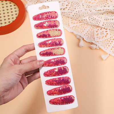 10 buc/set agrafe de păr din metal cu paiete decolorate coreene pentru copii, fete, agrafe de păr lucrate manual, agrafe BB, accesorii pentru păr