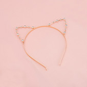 Lydinio metalo katės lapės ausų galvos juostelė mergaitėms plaukų lankelis Graži dovana gimtadienio vakarėliui Galvos apdangalo dekoras Velykų Cosplay Helovinas