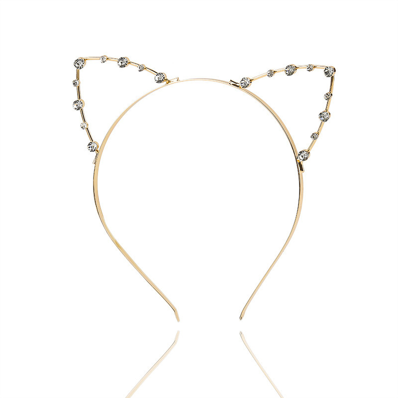 Lydinio metalo katės lapės ausų galvos juostelė mergaitėms plaukų lankelis Graži dovana gimtadienio vakarėliui Galvos apdangalo dekoras Velykų Cosplay Helovinas