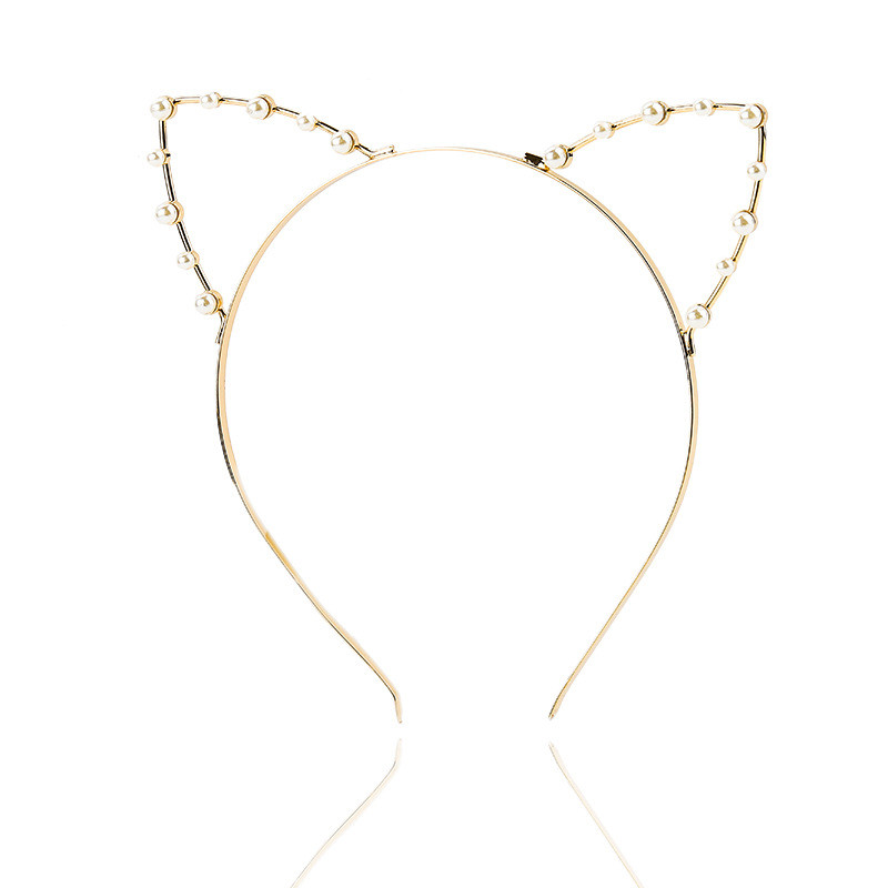 Lydinio metalo katės lapės ausų galvos juostelė mergaitėms plaukų lankelis Graži dovana gimtadienio vakarėliui Galvos apdangalo dekoras Velykų Cosplay Helovinas