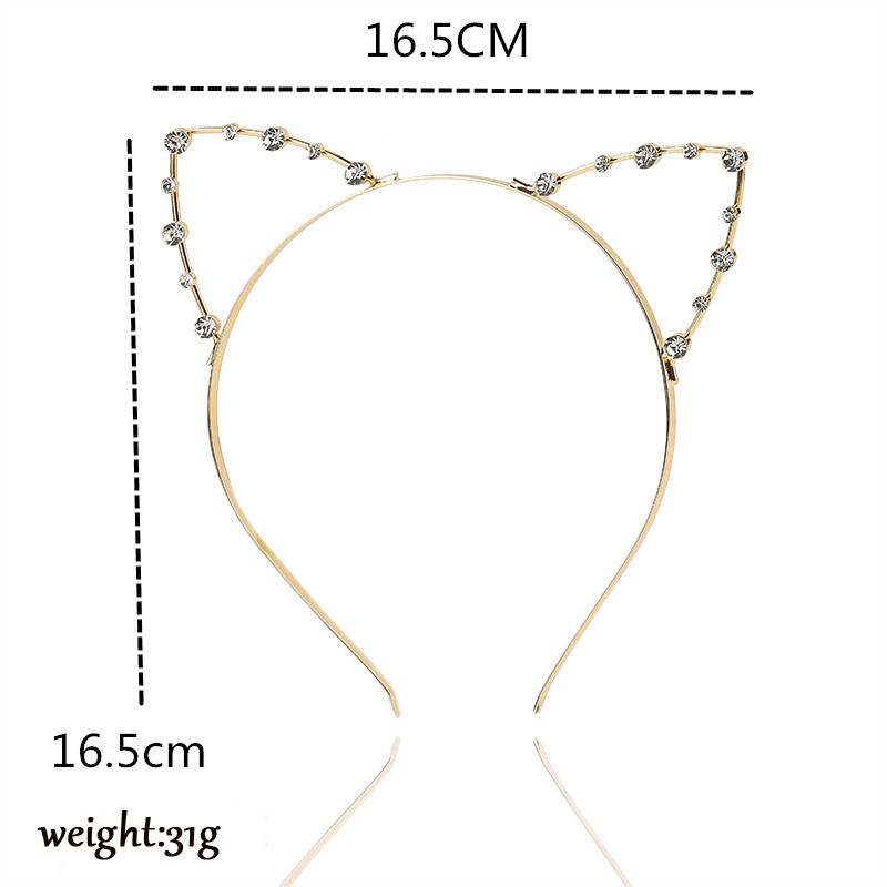 Lydinio metalo katės lapės ausų galvos juostelė mergaitėms plaukų lankelis Graži dovana gimtadienio vakarėliui Galvos apdangalo dekoras Velykų Cosplay Helovinas