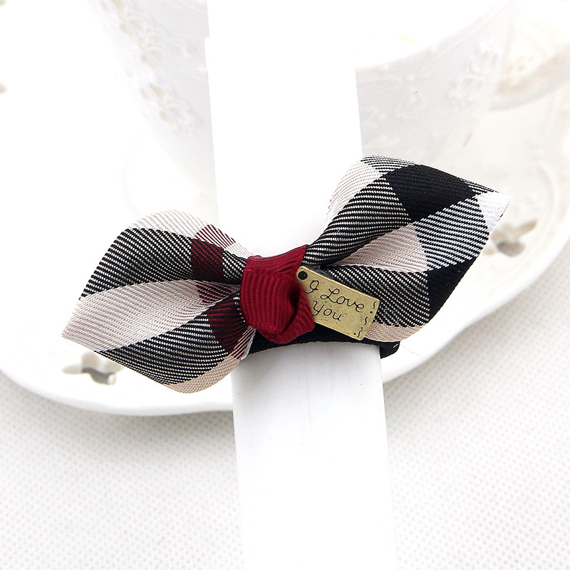 Mood Ruuduline nahkrihm juuksering liblikasõlm juuksenöör lips juuksenöör naiste peakate Juuksenõel Juuste aksessuaarid