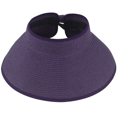 2022 Nový dámsky zrolovateľný slnečný klobúk so širokým okrajom, slamený klobúk, letná skladacia zbaliteľná UV ochranná čiapka na plážové cestovanie