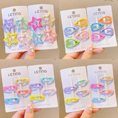 Roztomilé kreslené farebné sponky do vlasov v tvare pentagramu, dievčenské sladké sponky do vlasov, detské sponky do vlasov, ozdoba, darček