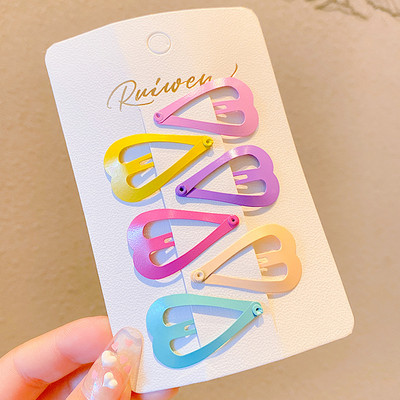 Roztomilé kreslené farebné sponky do vlasov v tvare pentagramu, dievčenské sladké sponky do vlasov, detské sponky do vlasov, ozdoba, darček