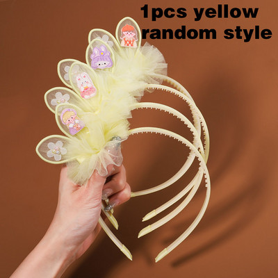 1 komad nasumičnih stilova, slatke gumice za kosu sa zečjim ušima od organze za djevojčice, slatke trake za kosu s mašnom princeze, biserni dodaci za kosu, dječji dar