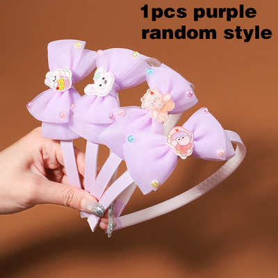 1 komad nasumičnih stilova, slatke gumice za kosu sa zečjim ušima od organze za djevojčice, slatke trake za kosu s mašnom princeze, biserni dodaci za kosu, dječji dar