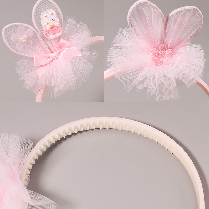 1 komad nasumičnih stilova, slatke gumice za kosu sa zečjim ušima od organze za djevojčice, slatke trake za kosu s mašnom princeze, biserni dodaci za kosu, dječji dar