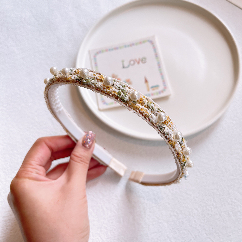 Naujos Sweet Pearl plaukų juostos mergaitėms Neslystančios plonos galvos juostelės su dantukais Vaikams Galvos lankelis Kasdieniai vainikėliai galvos apdangalų priedai