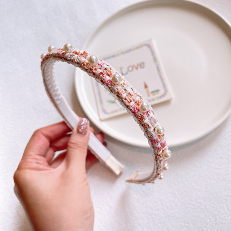 Naujos Sweet Pearl plaukų juostos mergaitėms Neslystančios plonos galvos juostelės su dantukais Vaikams Galvos lankelis Kasdieniai vainikėliai galvos apdangalų priedai