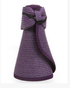 LaMaxPa Pălărie nouă de vară pentru femei, pălărie de soare pliabilă, pălărie de plajă cu boruri largi, pălărie de paie, șapcă de protecție UV pentru plajă