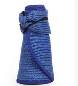 LaMaxPa Pălărie nouă de vară pentru femei, pălărie de soare pliabilă, pălărie de plajă cu boruri largi, pălărie de paie, șapcă de protecție UV pentru plajă