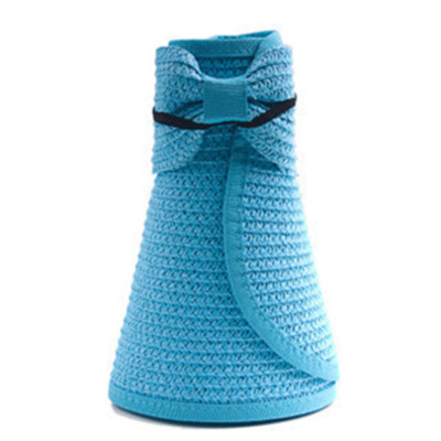 LaMaxPa Pălărie nouă de vară pentru femei, pălărie de soare pliabilă, pălărie de plajă cu boruri largi, pălărie de paie, șapcă de protecție UV pentru plajă