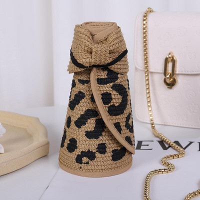 LaMaxPa Pălărie nouă de vară pentru femei, pălărie de soare pliabilă, pălărie de plajă cu boruri largi, pălărie de paie, șapcă de protecție UV pentru plajă