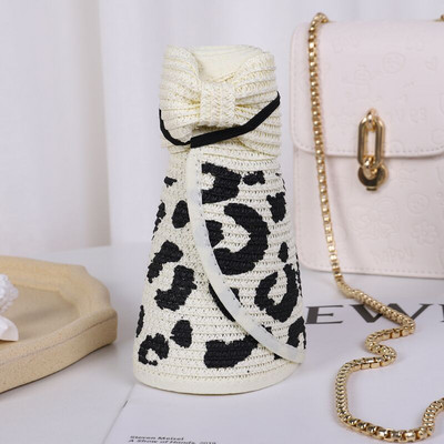 LaMaxPa Pălărie nouă de vară pentru femei, pălărie de soare pliabilă, pălărie de plajă cu boruri largi, pălărie de paie, șapcă de protecție UV pentru plajă