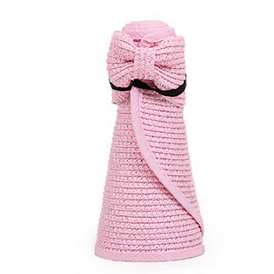 LaMaxPa Pălărie nouă de vară pentru femei, pălărie de soare pliabilă, pălărie de plajă cu boruri largi, pălărie de paie, șapcă de protecție UV pentru plajă