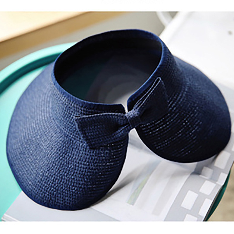 LaMaxPa Pălărie nouă de vară pentru femei, pălărie de soare pliabilă, pălărie de plajă cu boruri largi, pălărie de paie, șapcă de protecție UV pentru plajă