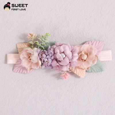 Шифон, цветя, дантела, лента за глава за момиченце, сладки ленти за коса за деца, лента за глава за бебета, деца, шапки, аксесоари за коса, подарък