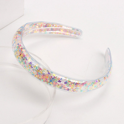 Bentite minunate pentru copii Cerce de păr cu paiete transparente, cu dinți, bentite cu sclipici pentru fete, accesorii de păr dulce coreene