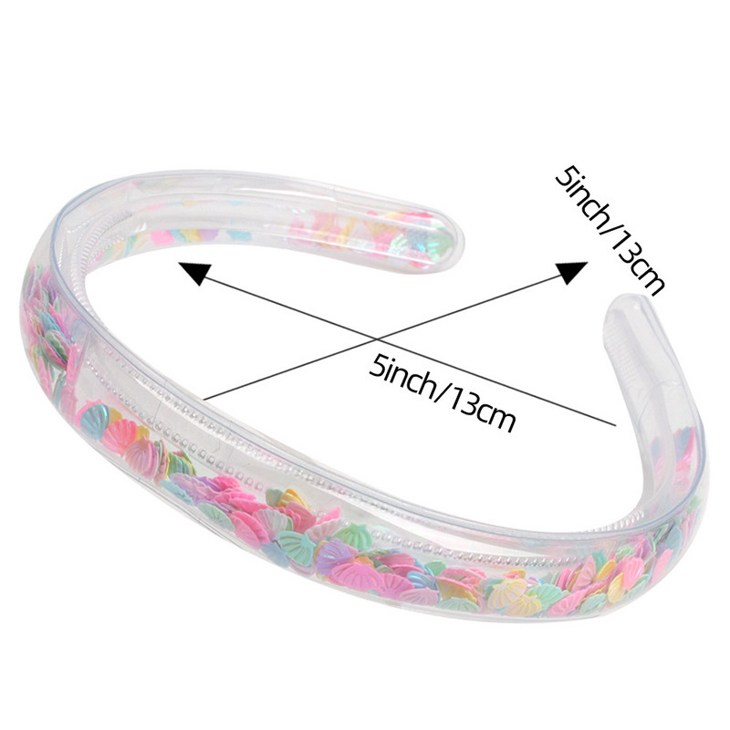 Bentite minunate pentru copii Cerce de păr cu paiete transparente, cu dinți, bentite cu sclipici pentru fete, accesorii de păr dulce coreene