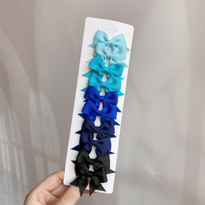 10 bucăți/set de funde de păr drăguțe cu imprimeu de flori cu cleme pentru copii, fete, agrafe de păr cu panglică din gros-grain, agrafe, accesorii pentru păr