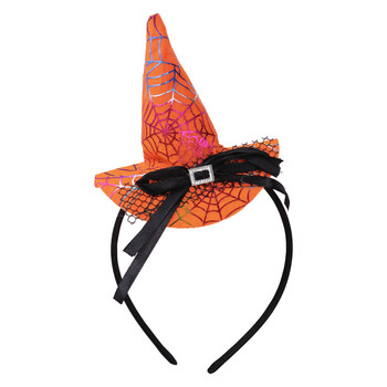 Обръч за коса Хелоуин остра шапка на вещица лента за глава паяжина шапка на вещица призрак фестивал парти танцово шоу лък дантела фиби лента за глава