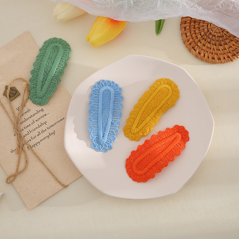 5 bucăți/set nou agrafă de păr din țesătură solidă temperament coreean drăguț cu clemă BB, accesorii simple de păr pentru copii