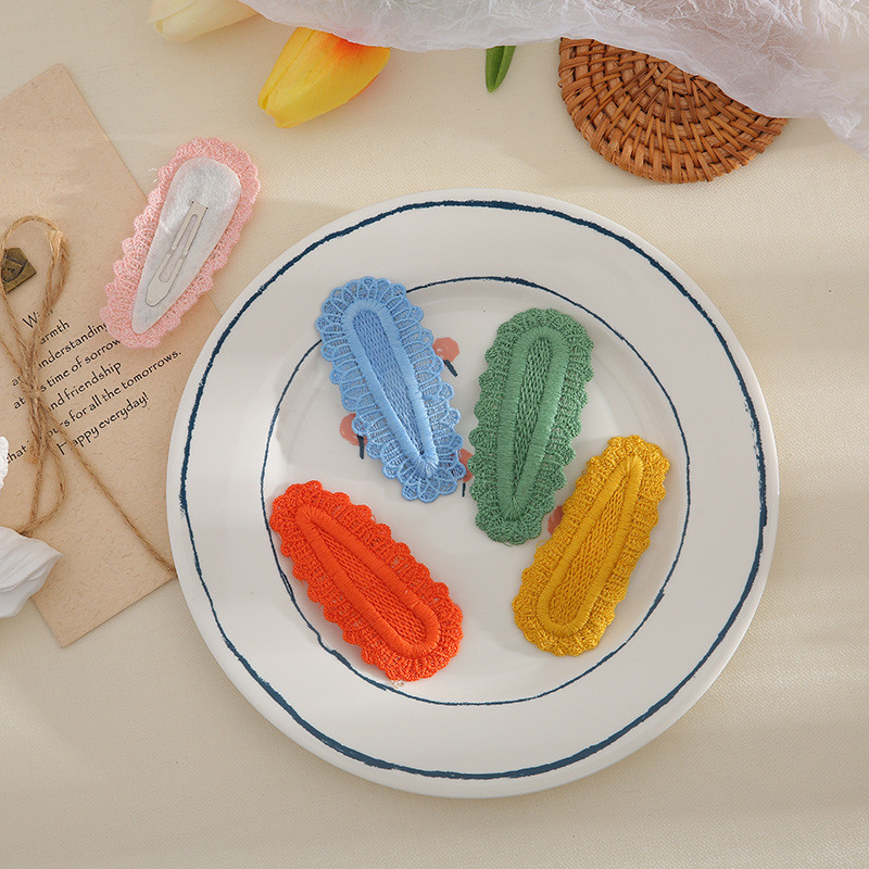 5 bucăți/set nou agrafă de păr din țesătură solidă temperament coreean drăguț cu clemă BB, accesorii simple de păr pentru copii