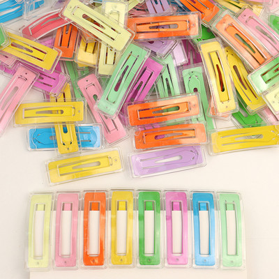 10 kom./Part novih slatkih šarenih četvrtastih ukosnica u obliku kapi vode, plastičnih kopči za kosu, ukosnica za djevojčice, modni dodaci za kosu