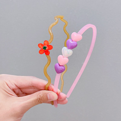 2/3 vnt / rinkinys Mergaitėms Mielos skaidrios gėlės Neslystančios plaukų juostelės vaikams akrilo plaukų lankelis galvos juostelės vaikams plaukų priedai