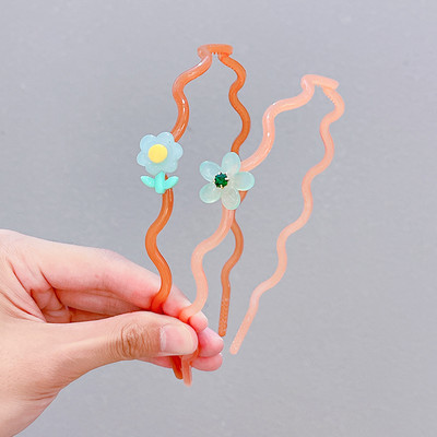 2/3 vnt / rinkinys Mergaitėms Mielos skaidrios gėlės Neslystančios plaukų juostelės vaikams akrilo plaukų lankelis galvos juostelės vaikams plaukų priedai