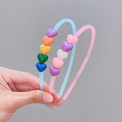 2/3 vnt / rinkinys Mergaitėms Mielos skaidrios gėlės Neslystančios plaukų juostelės vaikams akrilo plaukų lankelis galvos juostelės vaikams plaukų priedai