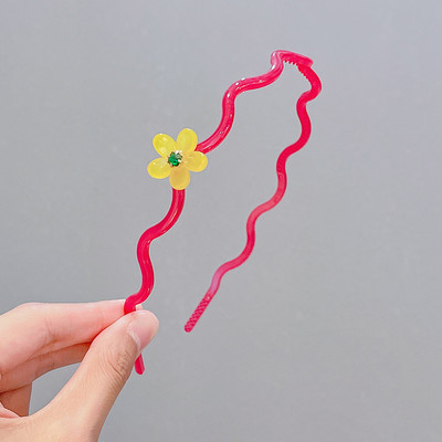 2/3 vnt / rinkinys Mergaitėms Mielos skaidrios gėlės Neslystančios plaukų juostelės vaikams akrilo plaukų lankelis galvos juostelės vaikams plaukų priedai