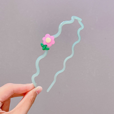 2/3 vnt / rinkinys Mergaitėms Mielos skaidrios gėlės Neslystančios plaukų juostelės vaikams akrilo plaukų lankelis galvos juostelės vaikams plaukų priedai