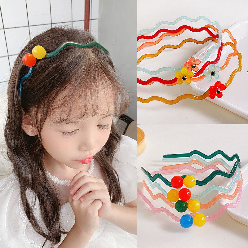 2/3 vnt / rinkinys Mergaitėms Mielos skaidrios gėlės Neslystančios plaukų juostelės vaikams akrilo plaukų lankelis galvos juostelės vaikams plaukų priedai