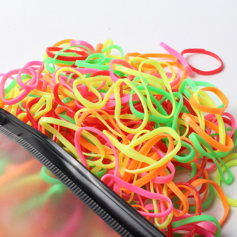 Pachet de 1000/500 No More Snags Bobble mici de păr Mini legături de păr pentru suport pentru coadă de cal Benzi elastice pentru păr Accesorii de păr la modă