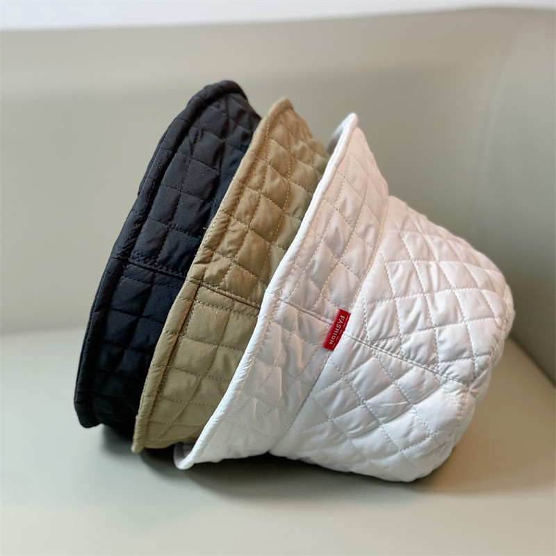 Jesen Zima Muškarci Žene Topla ultra lagana donja pamučna ribarska kapa s rombastom mrežom Unisex korejska verzija Vasin ribička kapa