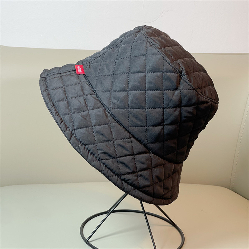 Jesen Zima Muškarci Žene Topla ultra lagana donja pamučna ribarska kapa s rombastom mrežom Unisex korejska verzija Vasin ribička kapa