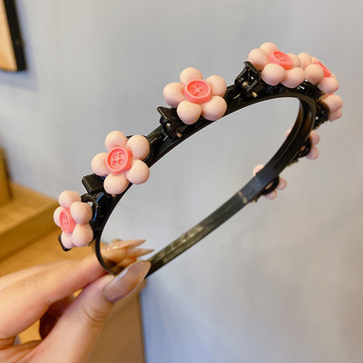 Сладка лента за коса с цветя за момичета Детска щипка за коса Ръчно изработени ягодови ленти за коса Подаръци за рожден ден Шапки Лента за глава Аксесоари за коса