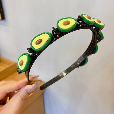 Сладка лента за коса с цветя за момичета Детска щипка за коса Ръчно изработени ягодови ленти за коса Подаръци за рожден ден Шапки Лента за глава Аксесоари за коса