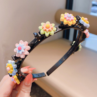 Сладка лента за коса с цветя за момичета Детска щипка за коса Ръчно изработени ягодови ленти за коса Подаръци за рожден ден Шапки Лента за глава Аксесоари за коса