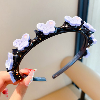 Сладка лента за коса с цветя за момичета Детска щипка за коса Ръчно изработени ягодови ленти за коса Подаръци за рожден ден Шапки Лента за глава Аксесоари за коса